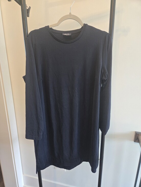 Alia Dresses & Skirts - Alia Navy Blue Long Sleeve Tunic Dress Size US 8 / UK 12 Modest Casual Stretch